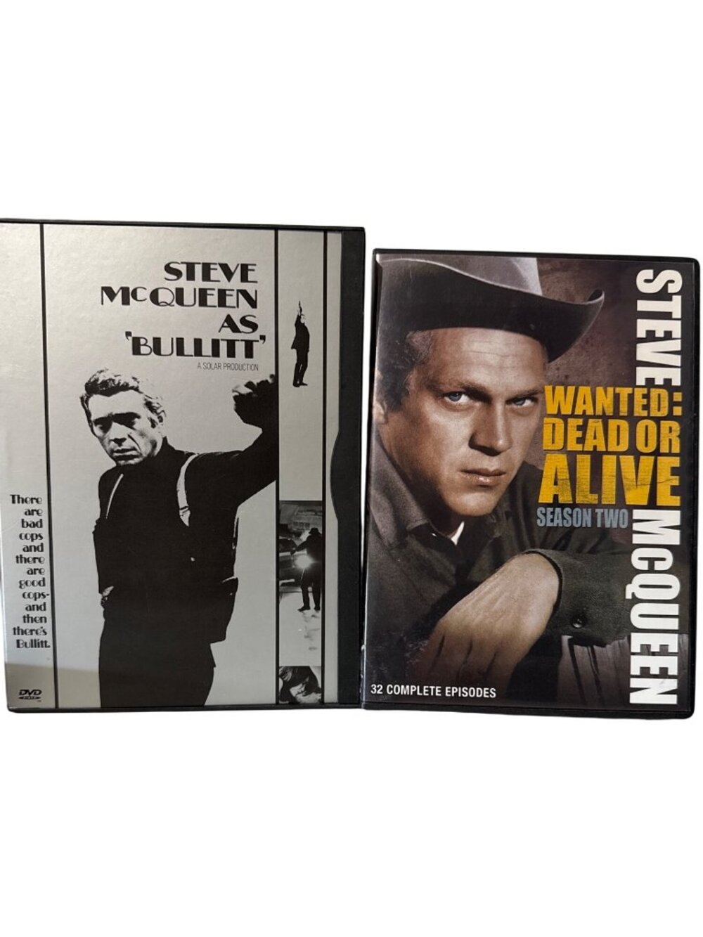 Steve McQueen Bullitt DVD & Wanted: Dead Or Alive Season Two DVD Set
